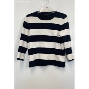 Ann Taylor Black and White Stripe Sweater - Size‎ S
